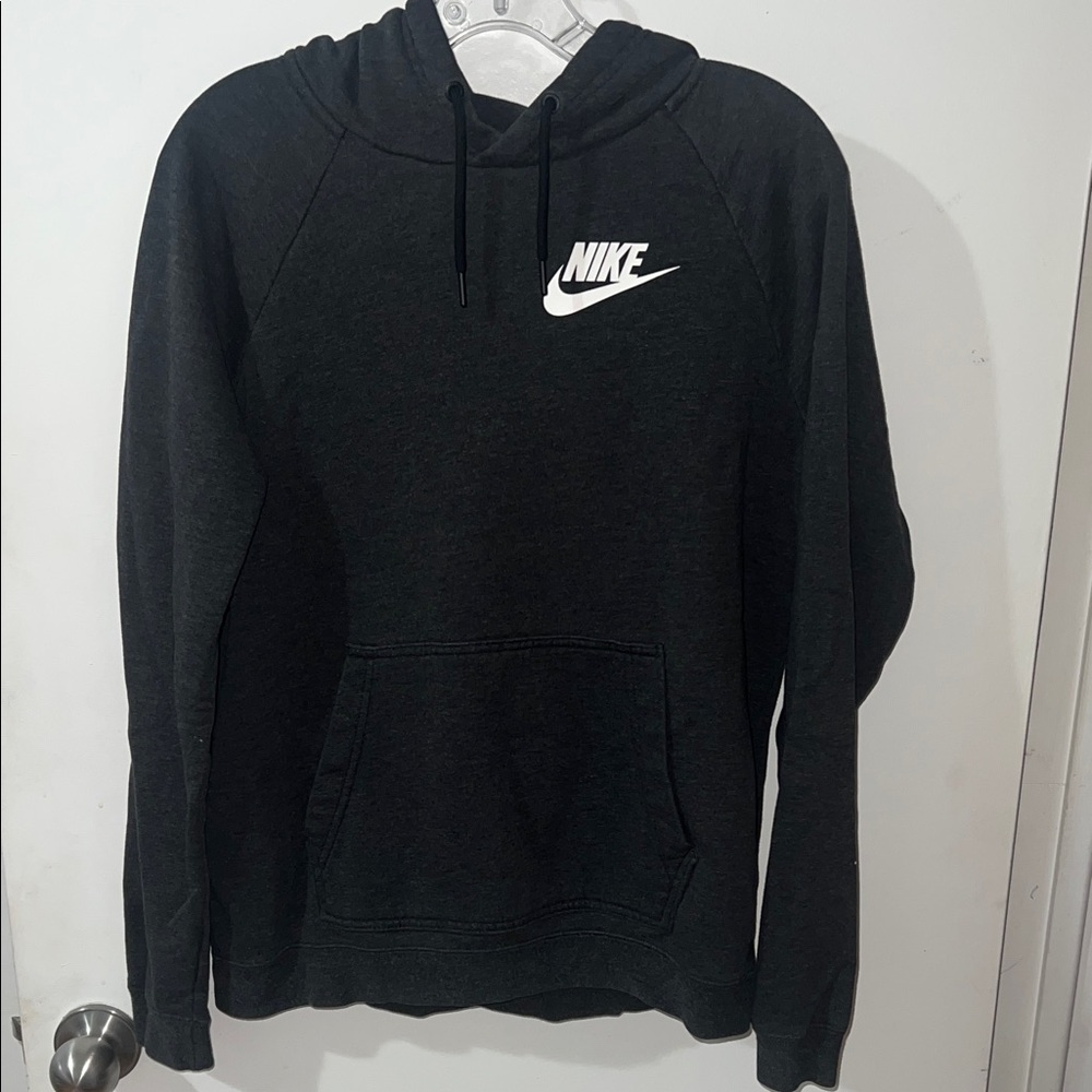 Nike Charcoal Hoodie with White Logo